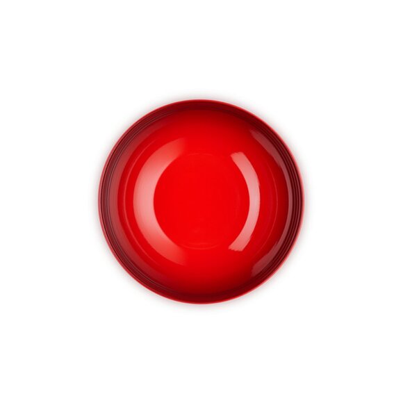 Le Creuset Stoneware Vancouver Serving Bowl 2 3/8 qt 9 3/8 in Cerise Red NEW - Picture 4 of 12